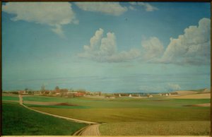 Uitzicht op het dorp Melby door Laurits Andersen Ring